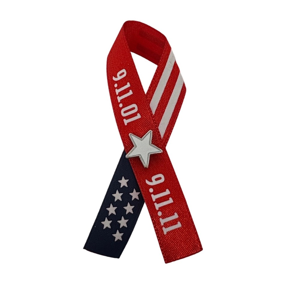 2011 NFL 9/11/01 September 11th Team Issued Lapel Ribbon Pin Button Red White